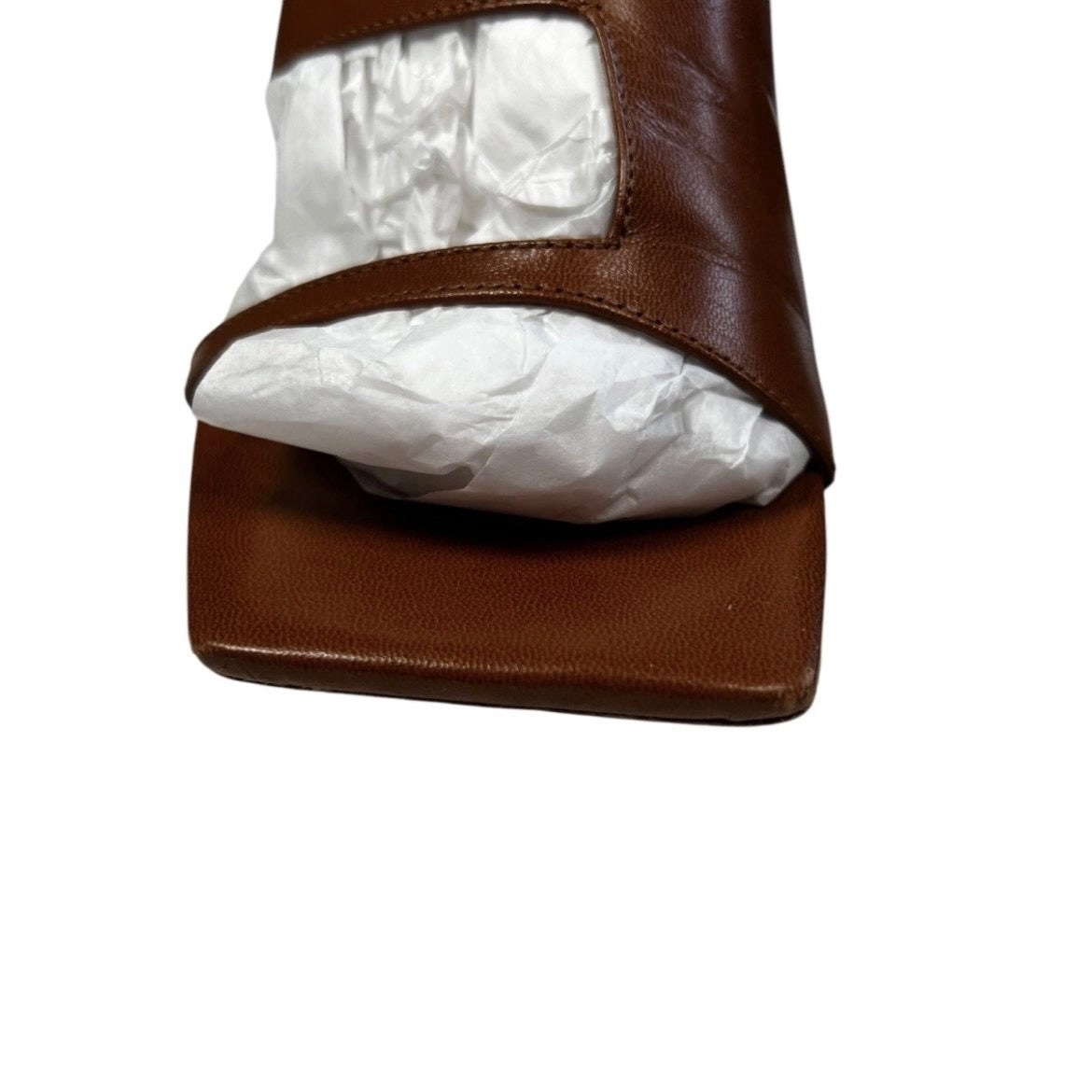 Rejina Pyo Leah Cut-Out Wooden Heel Leather Mules - EU36