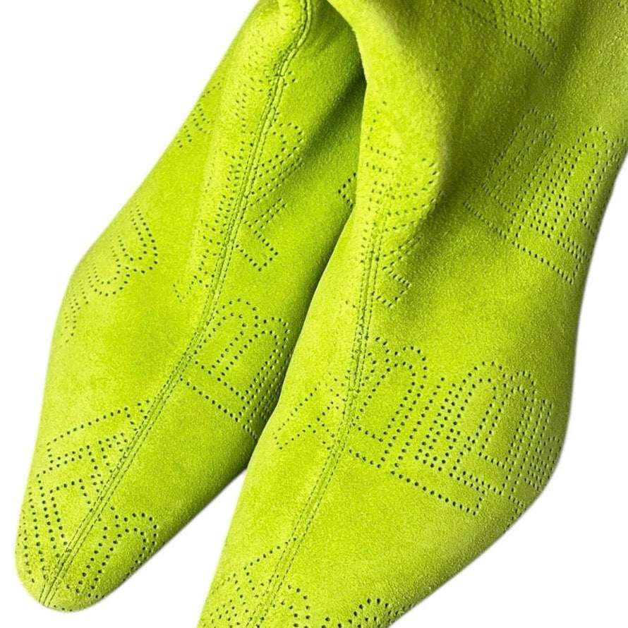 By Far Stevie Green Suede Knee-High Boots – EU 39