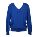 Joseph Minimalist Heritage Cashmere V-Neck Jumper with Leather Elbow Patches – S – pre-loved
