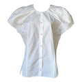 Khaite Tanya Cotton Princess Seams Puff Sleeve Shirt – S – pre-loved