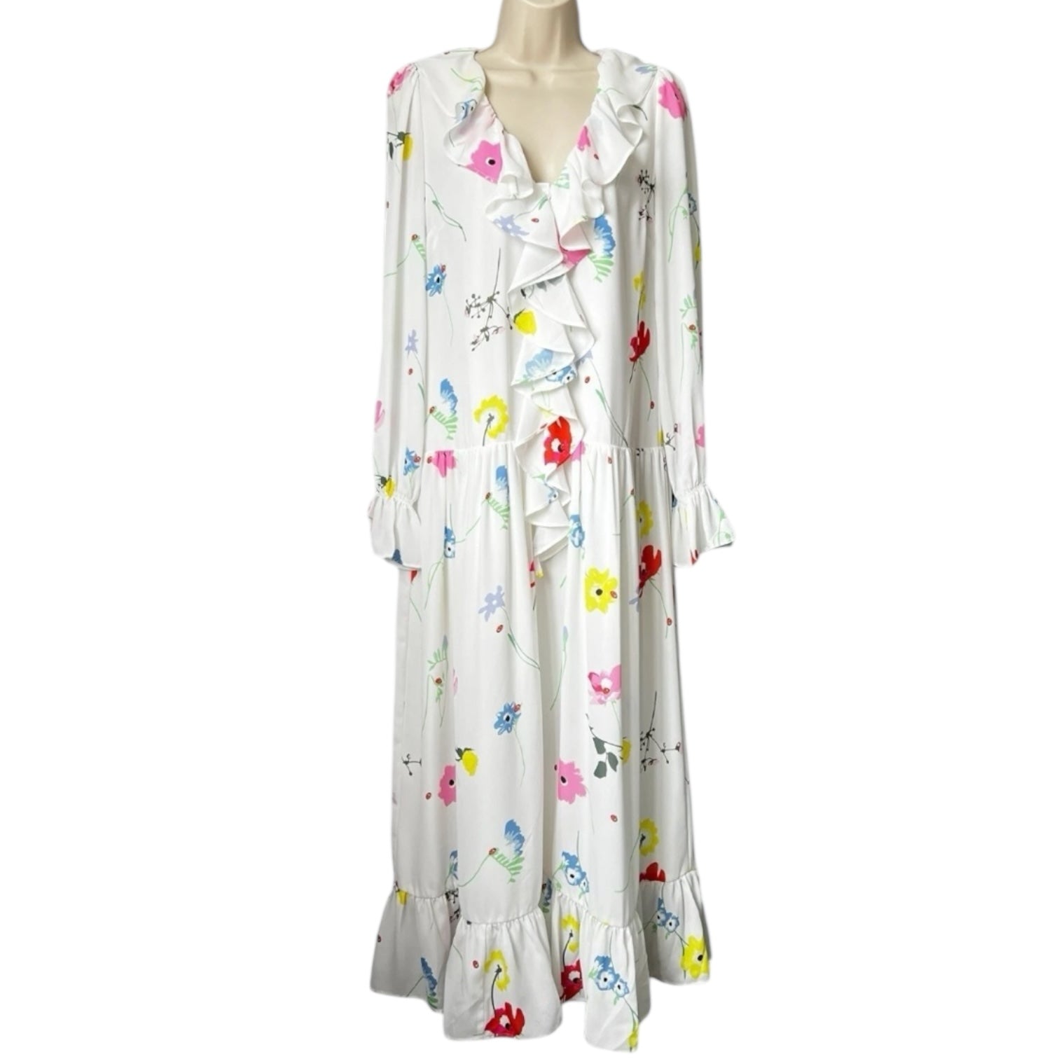 Olivia Rubin Chiffon Floral Midi Dress – UK10