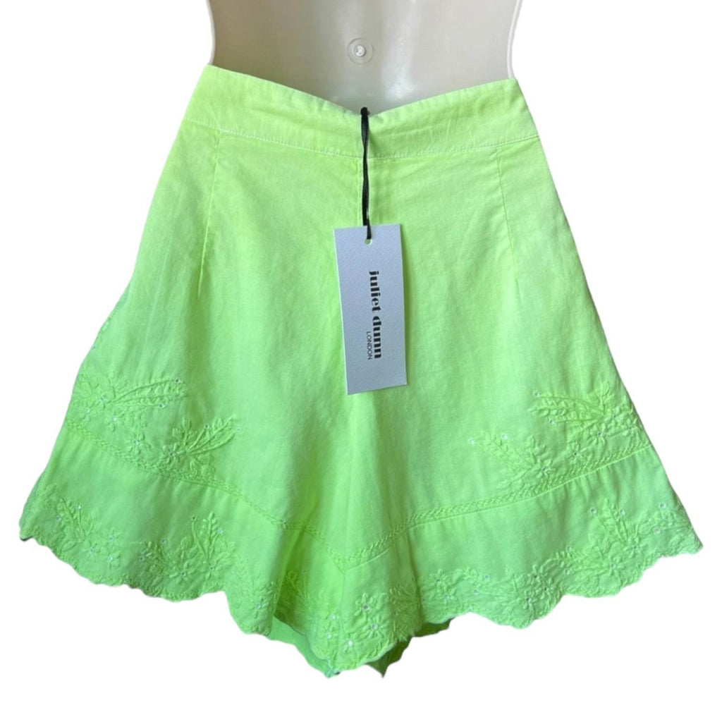 Juliet Dunn Embroidered Scalloped Mini Shorts – Size 1 (UK8) – pre-loved