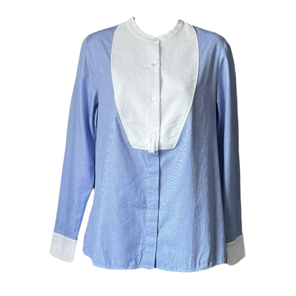 Stella McCartney Houndstooth Cotton Bib Button Shirt – IT38 – pre-loved