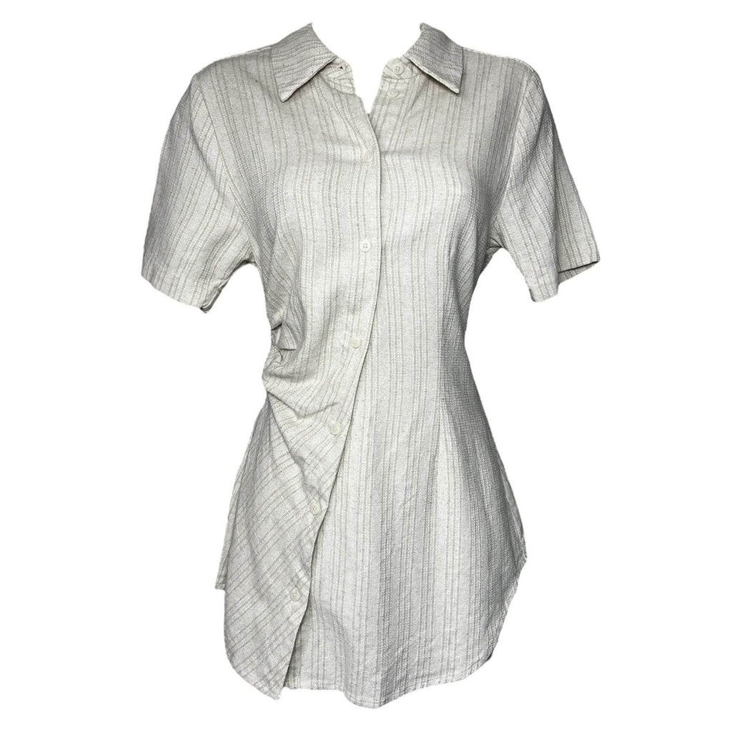 Holzweiler Tuva Asymmetric Linen Shirt – XS – pre-loved
