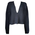 Gauge81 Deep V Neck Wool Cropped Ribbed Jumper – L – pre-loved