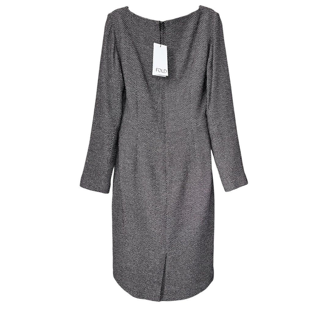 The Fold Tweed Cut-Out Midi Dress – UK14 – pre-loved