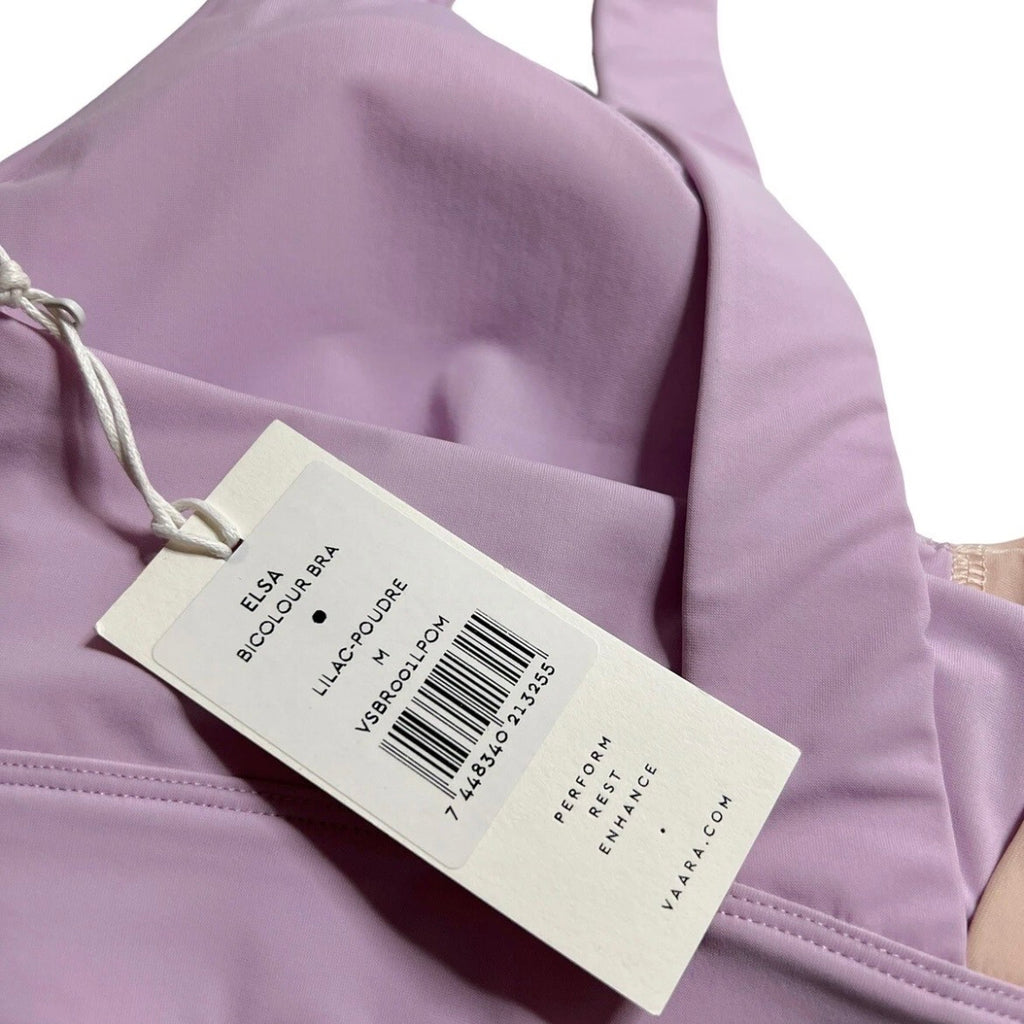 Vaara Elsa Bicolour Sports Bra - Lilac/Beige, Size M