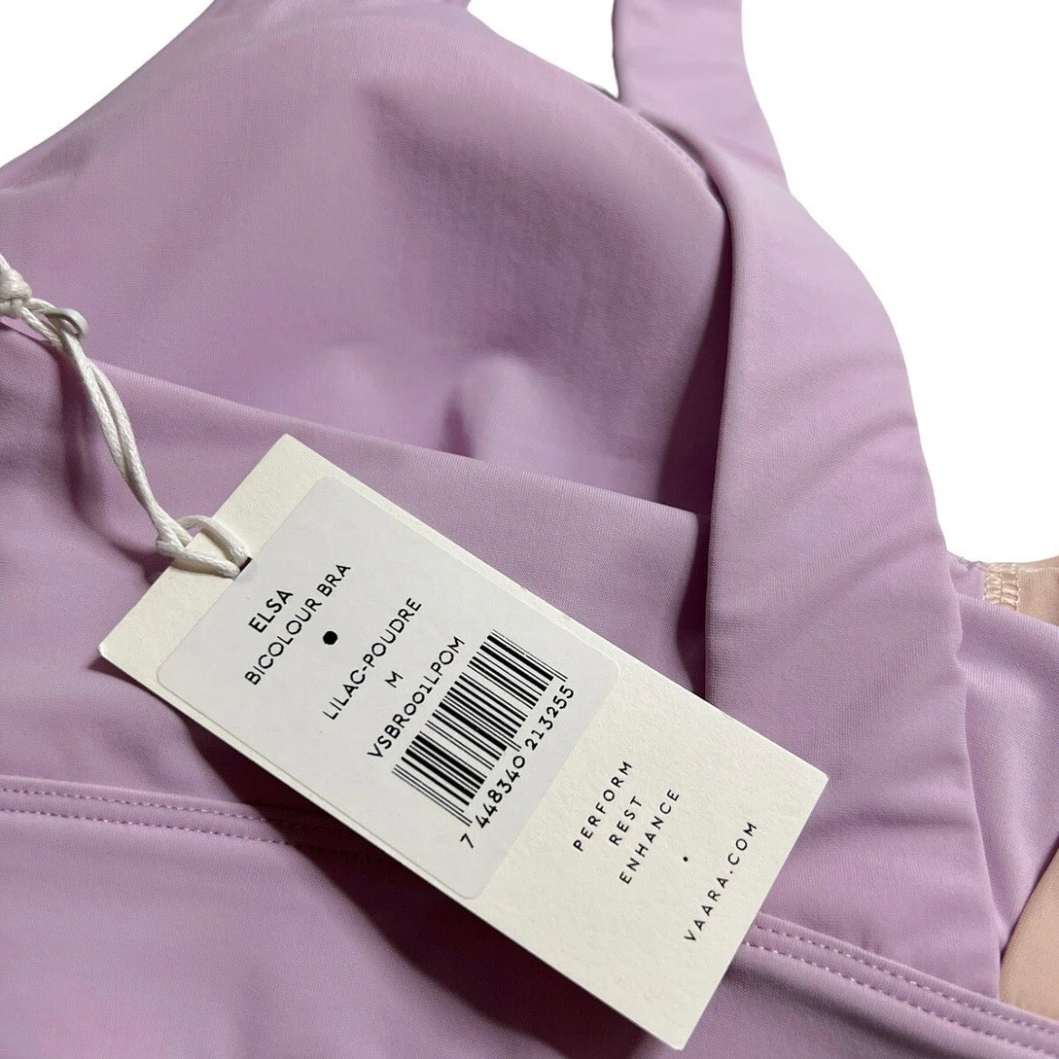 Vaara Elsa Bicolour Sports Bra - Lilac/Beige, Size M
