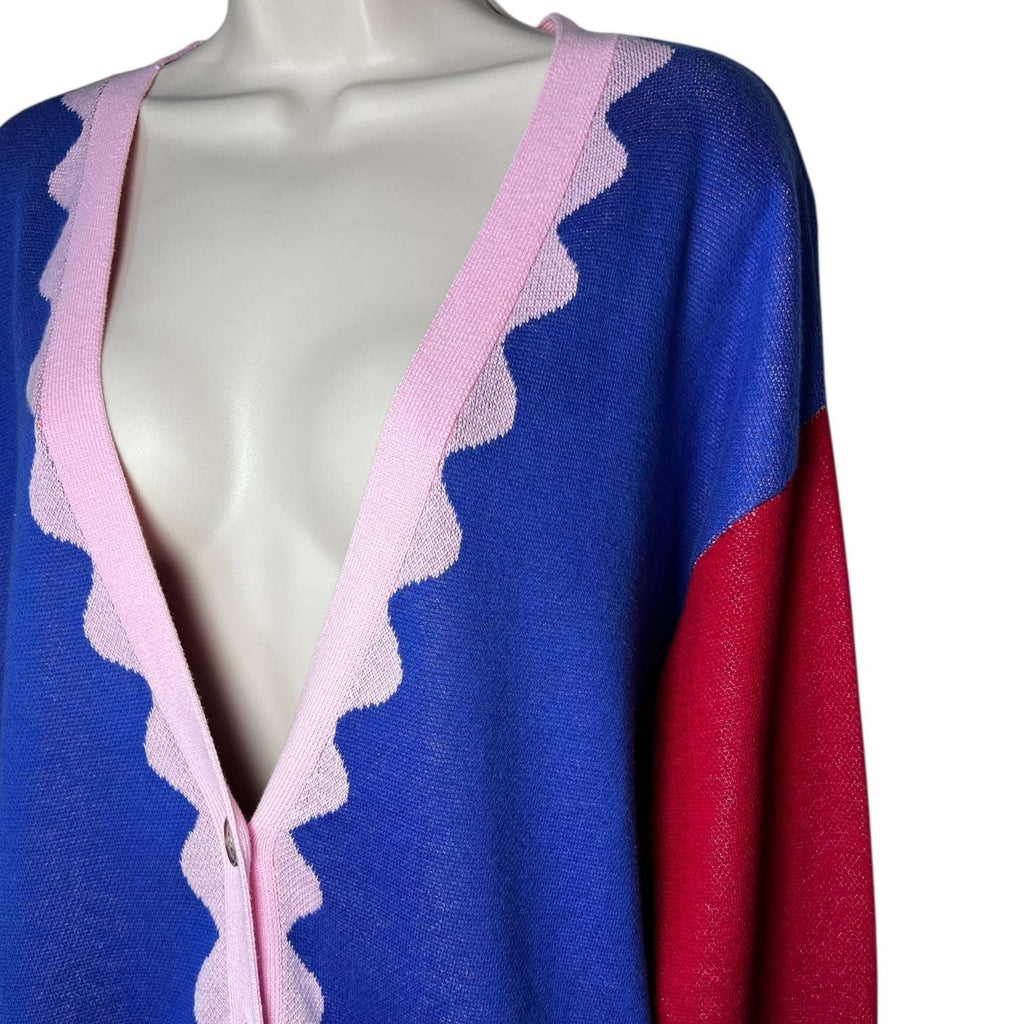Paolita Mercury Knit Cardigan – Funky Stamp Print, L – pre-loved