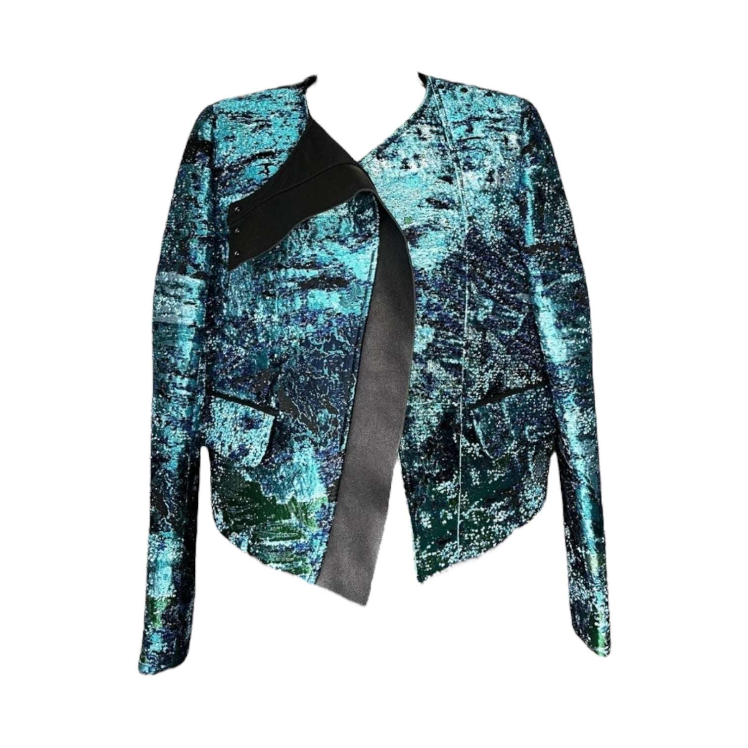 Proenza Schouler Tweed & Leather Cropped Boxy Jacket – US0 – pre-loved