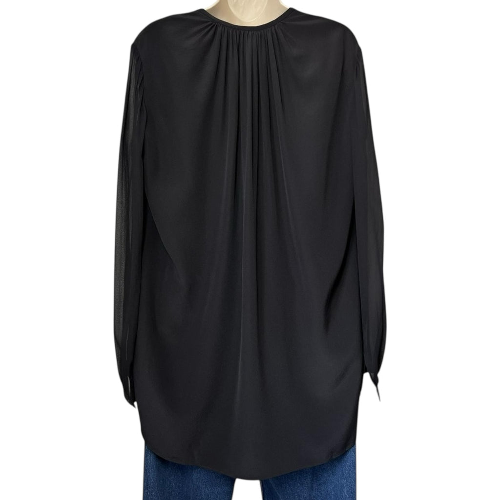 Joseph Silk Carlton Keyhole Long Sleeve Blouse – FR38 – pre-loved