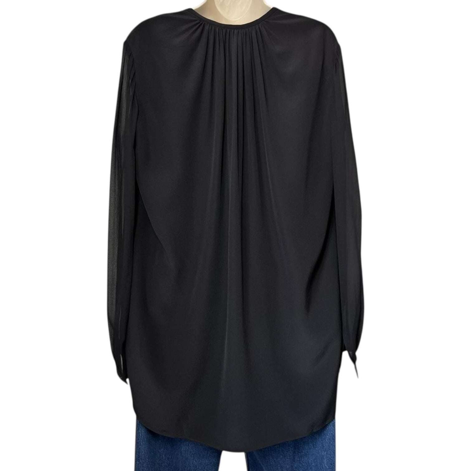 Joseph Silk Carlton Keyhole Long Sleeve Blouse – FR38 – pre-loved