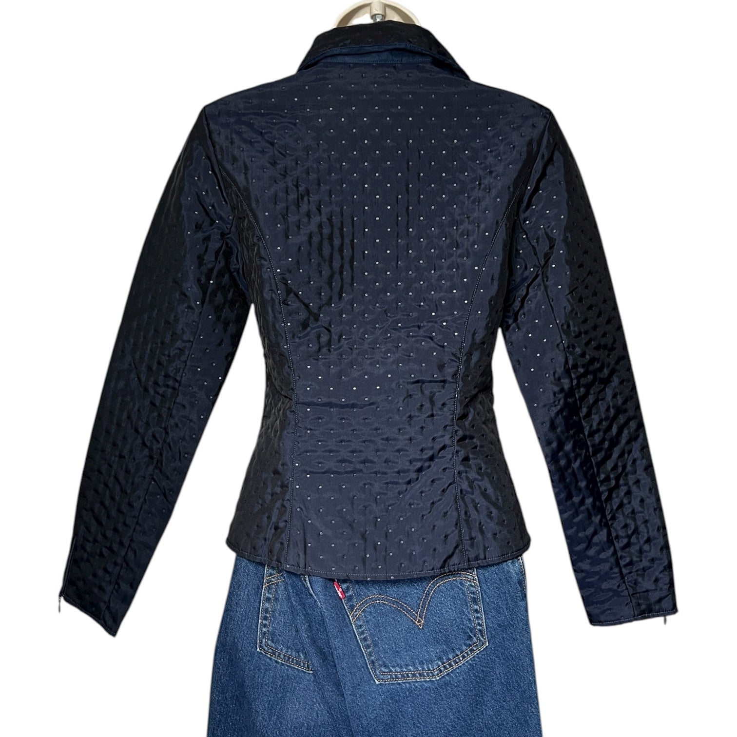 Anne Fontaine Polka Dot Quilted Fitted Lightweight Puffer Jacket – FR36 (UK6) – pre-loved