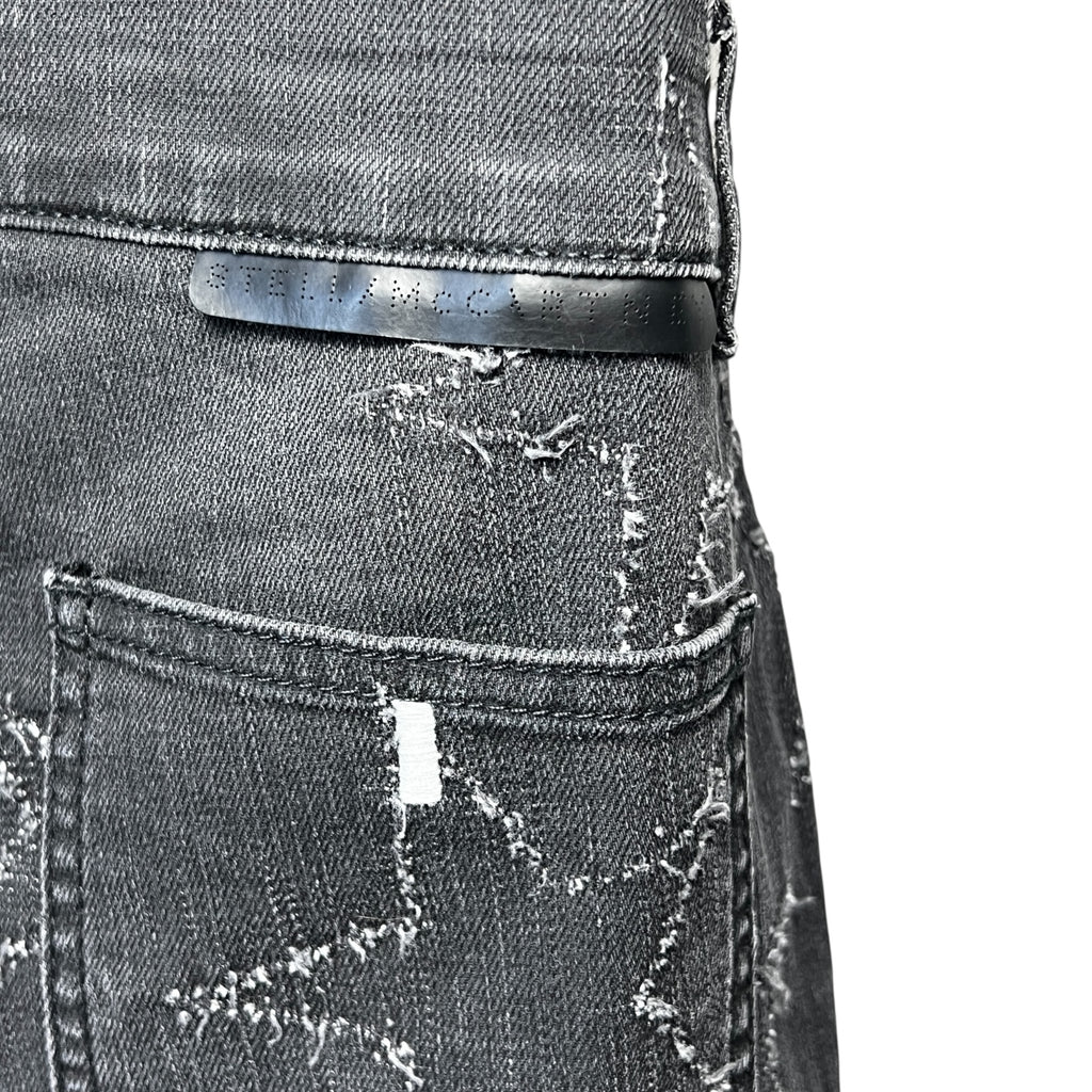 Stella McCartney Faded Black Star Bootcut Crop Jeans – 30 – pre-loved