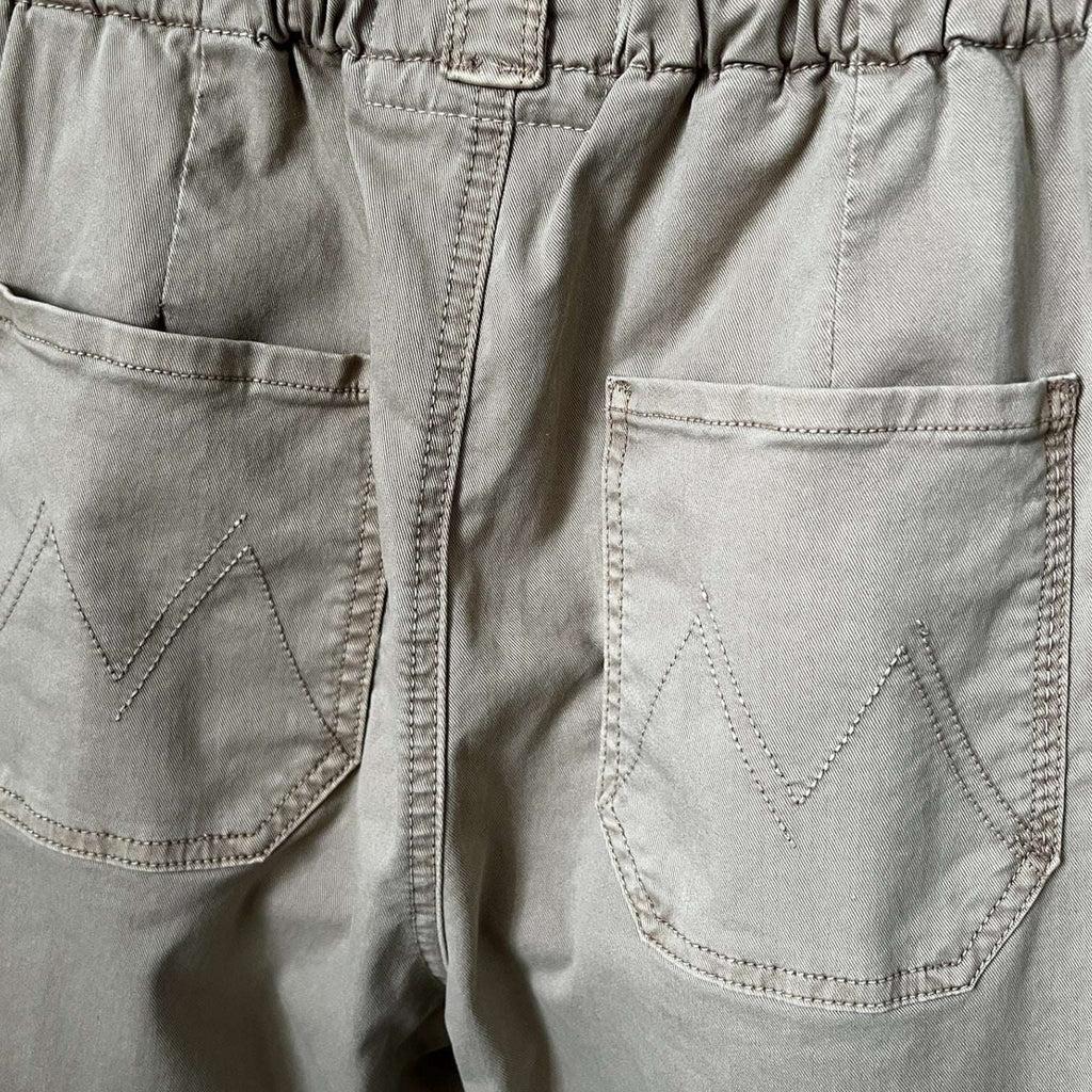 Mother The YOYO Ruffle Greaser Khaki Paperbag Crop Trousers – 28