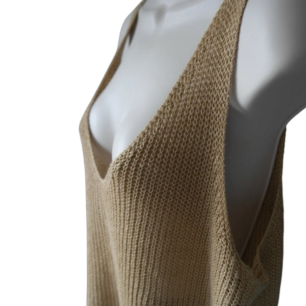 Nili Lotan Nala Linen Open-Knit Tank – L – pre-loved