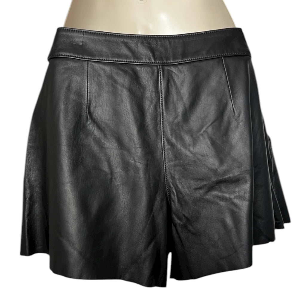 Coach Black Lamb Leather Mini Shorts – US2 (UK6) – pre-loved