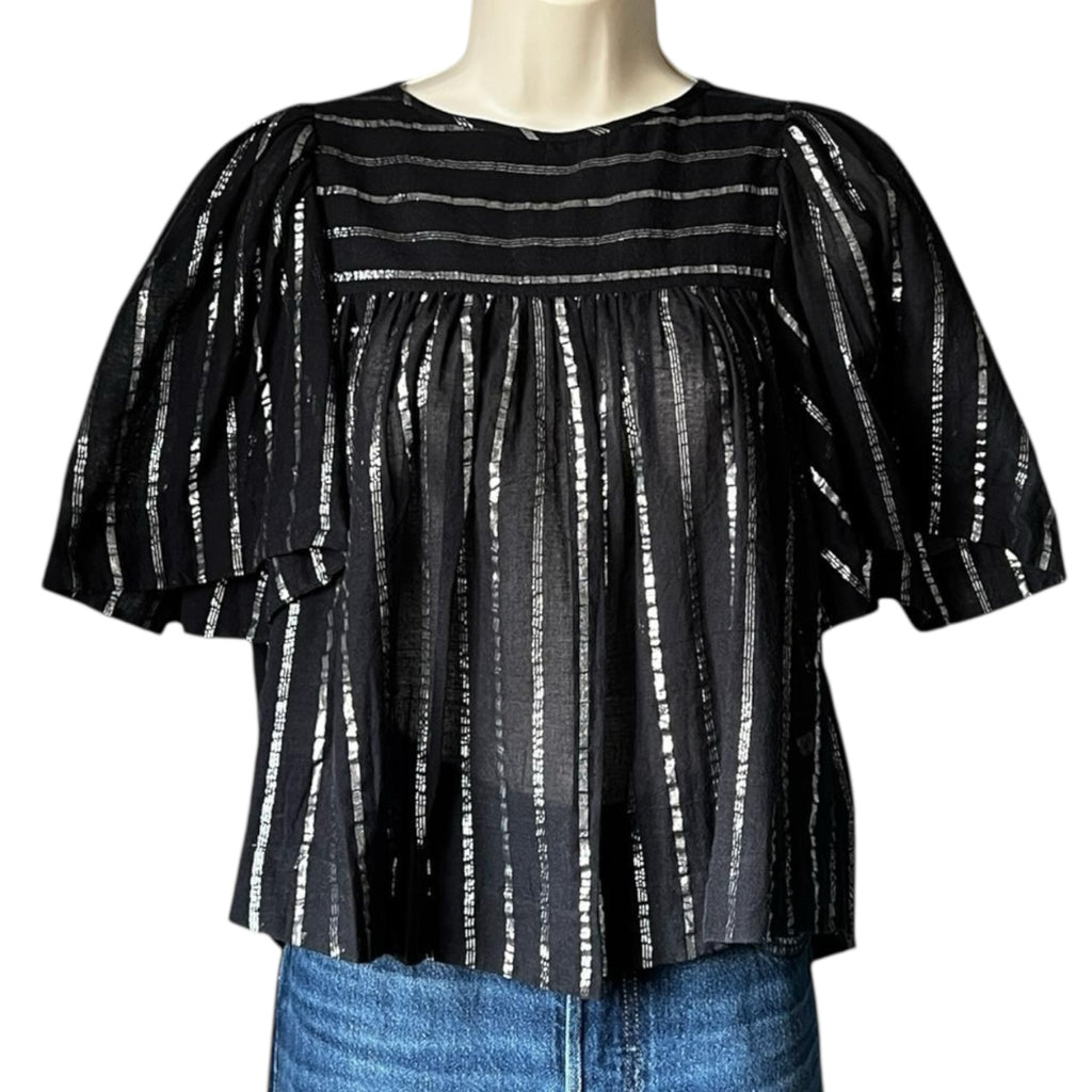 Isabel Marant Metallic Cropped Swing Top – FR34 (UK6) – pre-loved