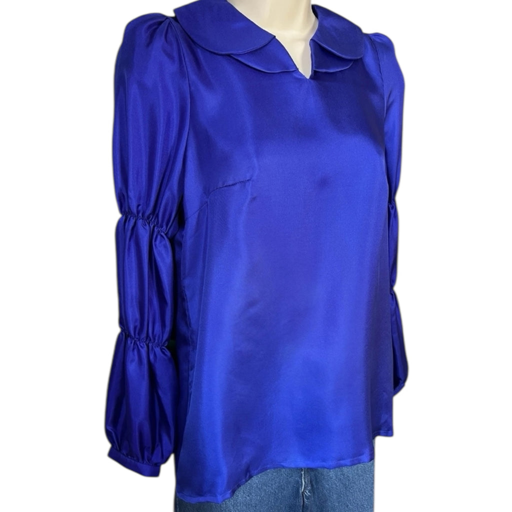 Lisou Ines Silk Peter Pan Collar Blouse – UK6 – pre-loved