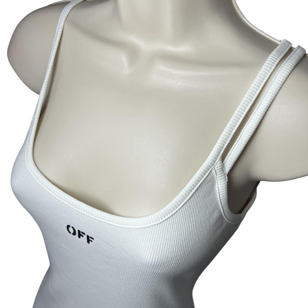 Off-White Ribbed Logo Mini Dress – IT44 (UK12) – pre-loved