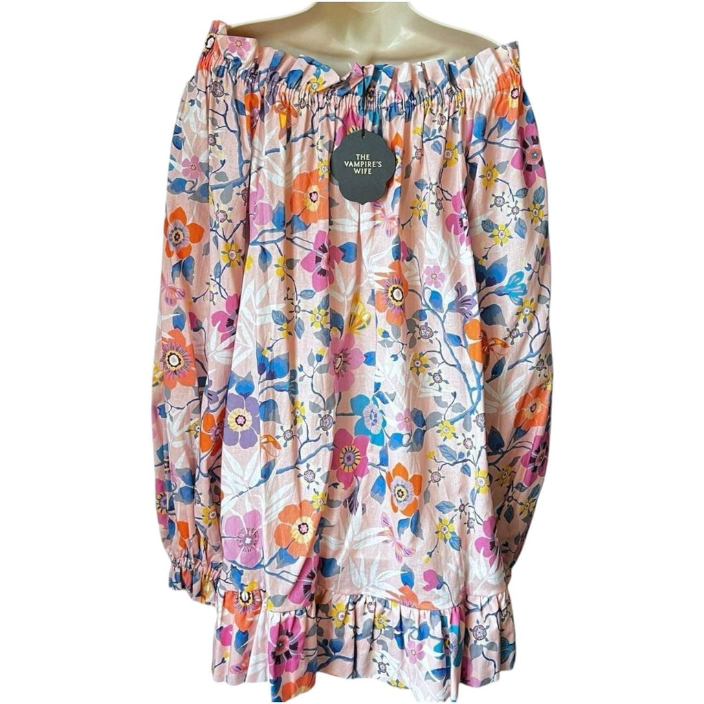 The Vampire’s Wife Off-Shoulder Linen Mini Dress – M