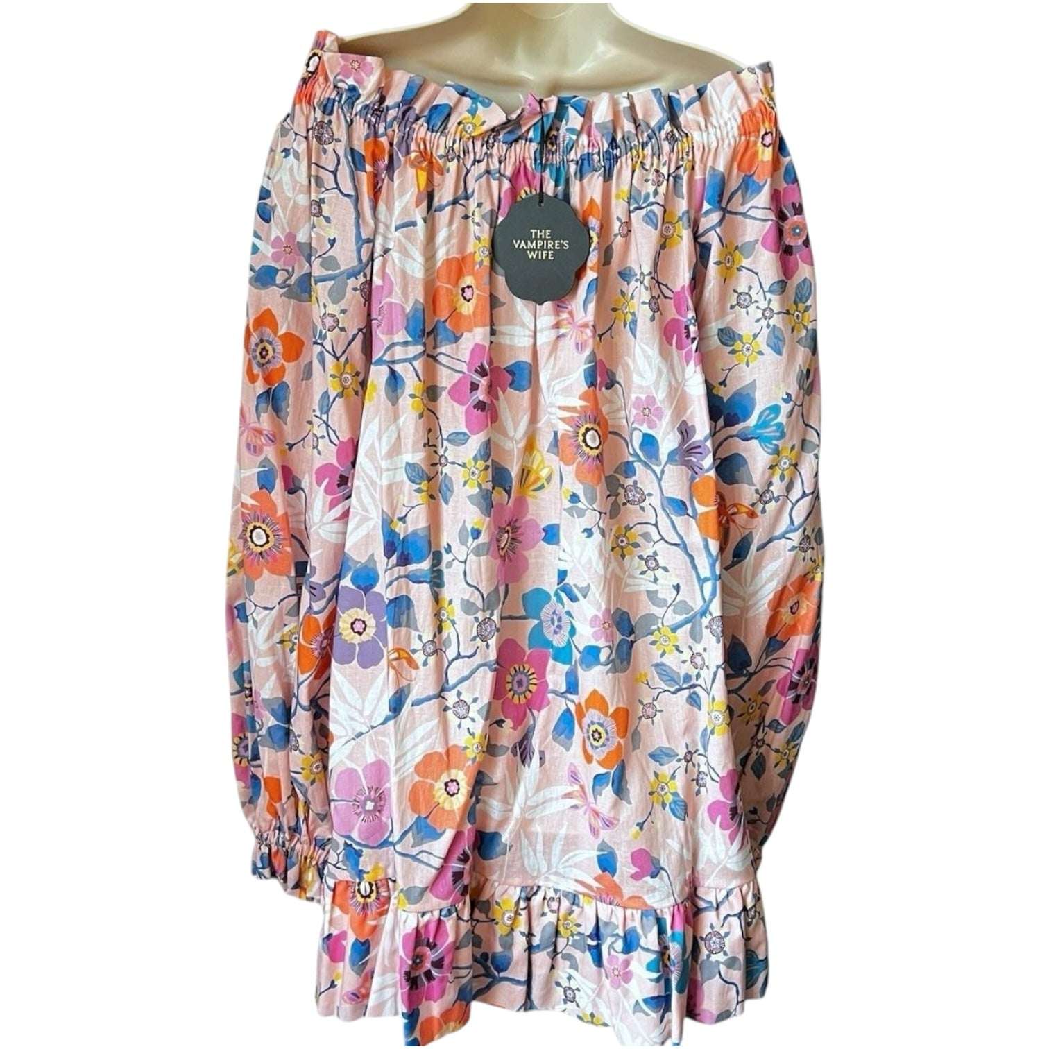 The Vampire’s Wife Off-Shoulder Linen Mini Dress – M