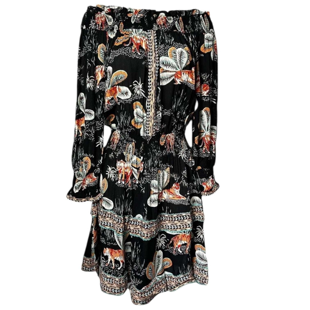 Poupette St Barth Off-Shoulder Mini Dress – XS – pre-loved