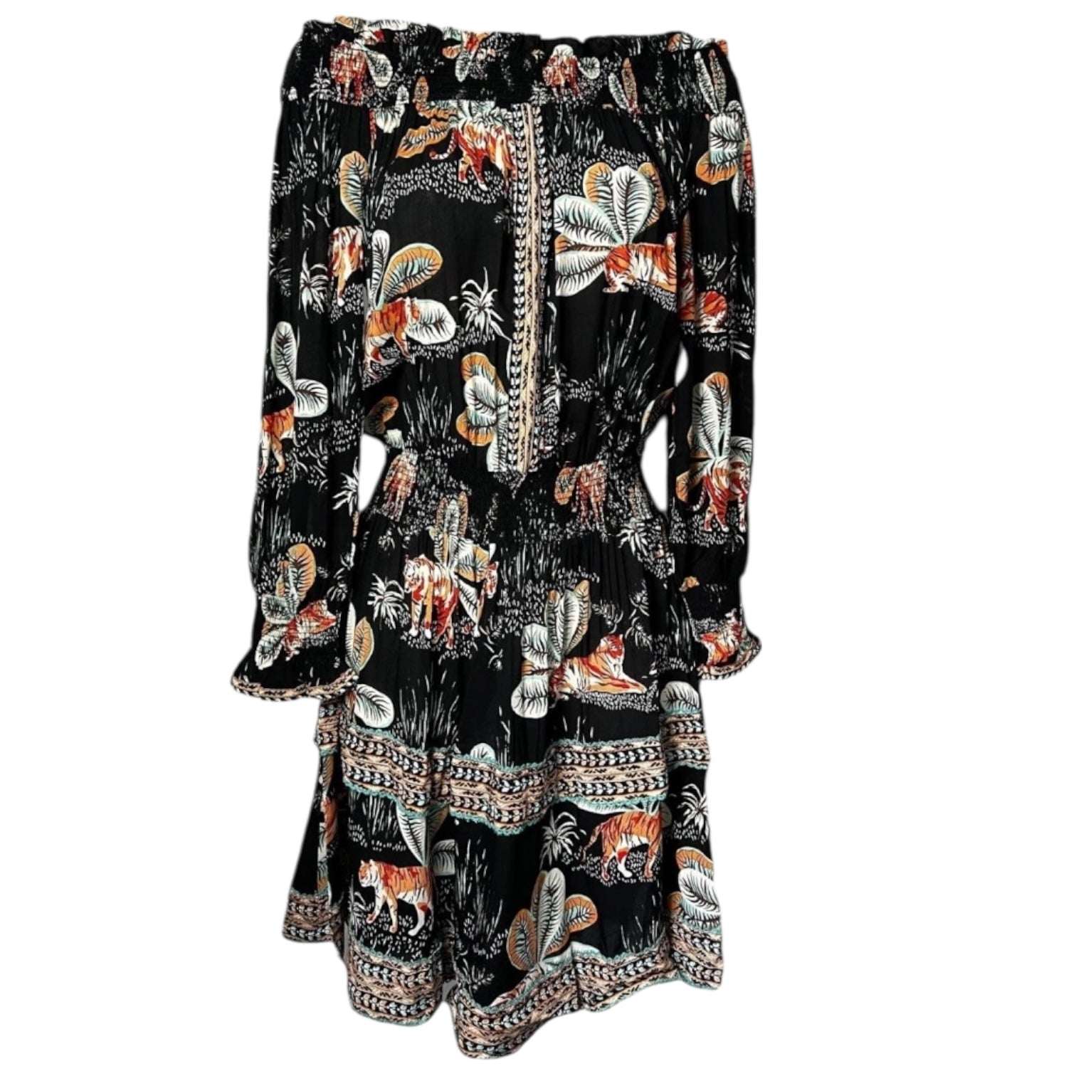 Poupette St Barth Off-Shoulder Mini Dress – XS – pre-loved