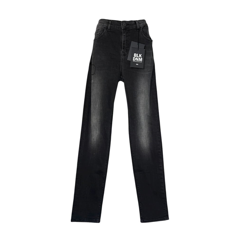 BLK DNM 22 BFPDJ49 Maurice Black Mid-Rise Skinny Jeans – W32 L32