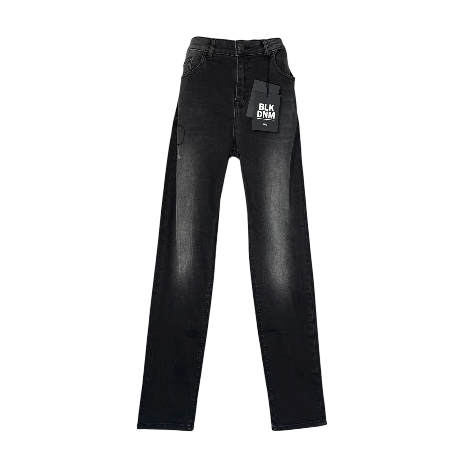 BLK DNM 22 BFPDJ49 Maurice Black Mid-Rise Skinny Jeans – W32 L32