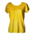 Majestic Filatures Gold Silk Knit Metallic T-Shirt Jumper – Sz 1 (UK8)