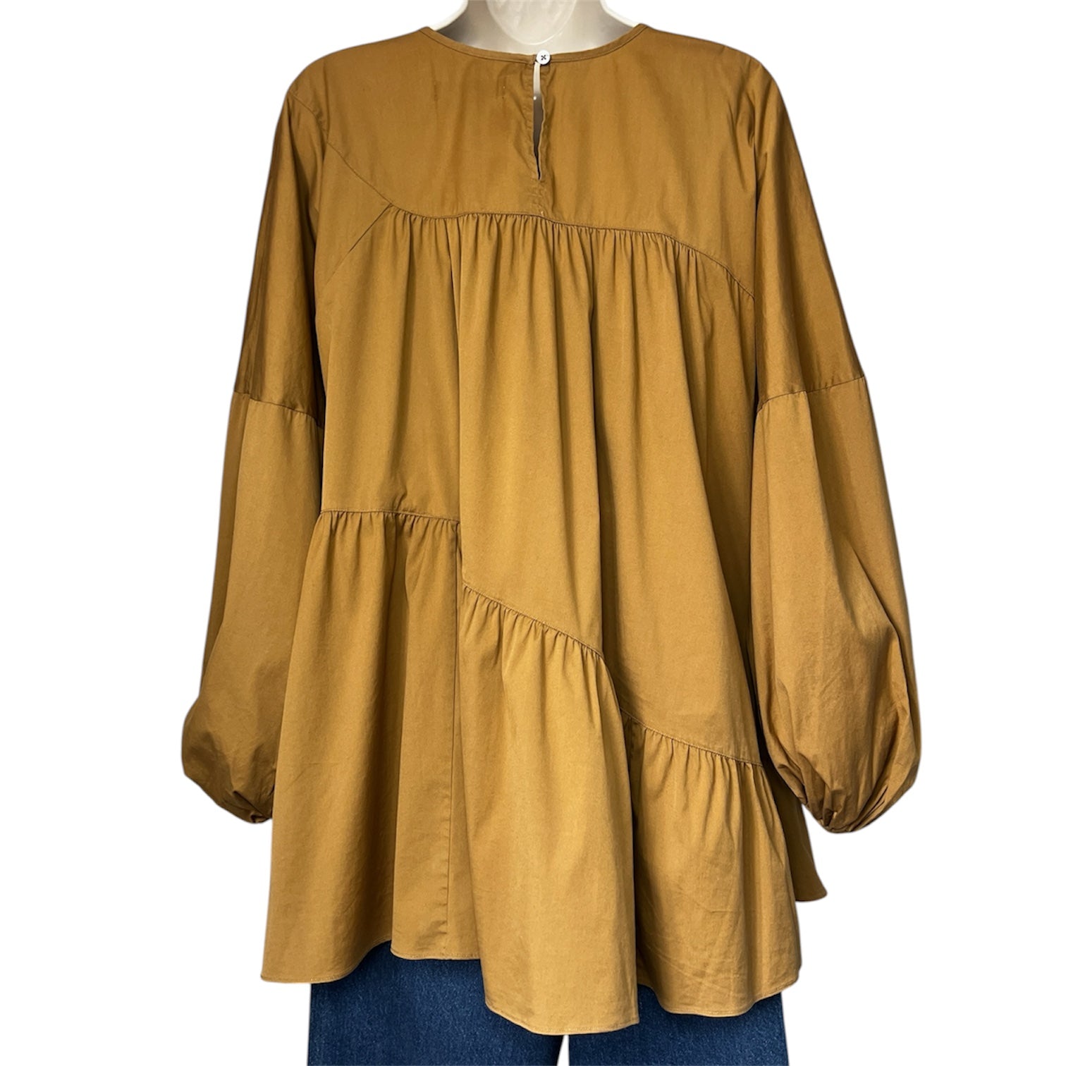 Lee Mathews Tiered Oversized Cotton Shirt - Size 3 (UK12 / US8)