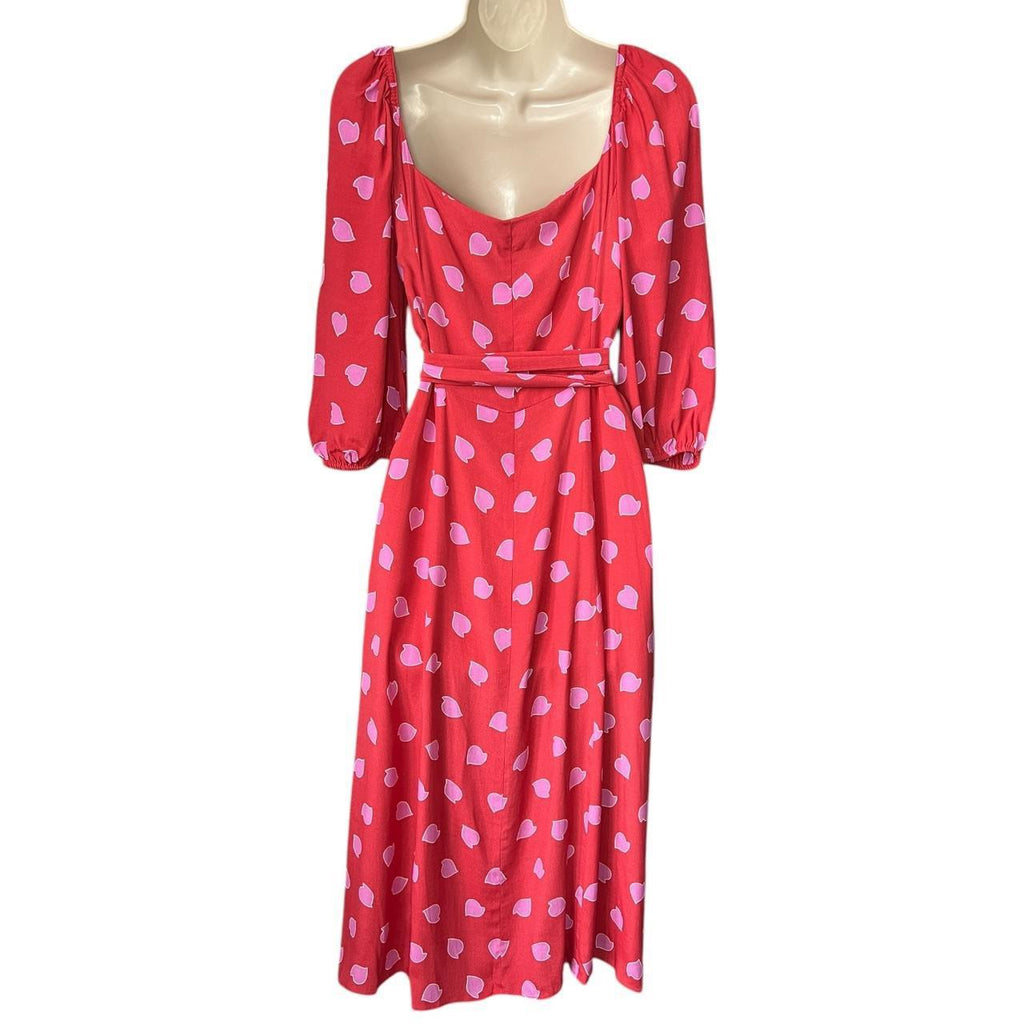 Diane Von Furstenberg Battista Petal Print Wrap Dress – US6 (UK10)