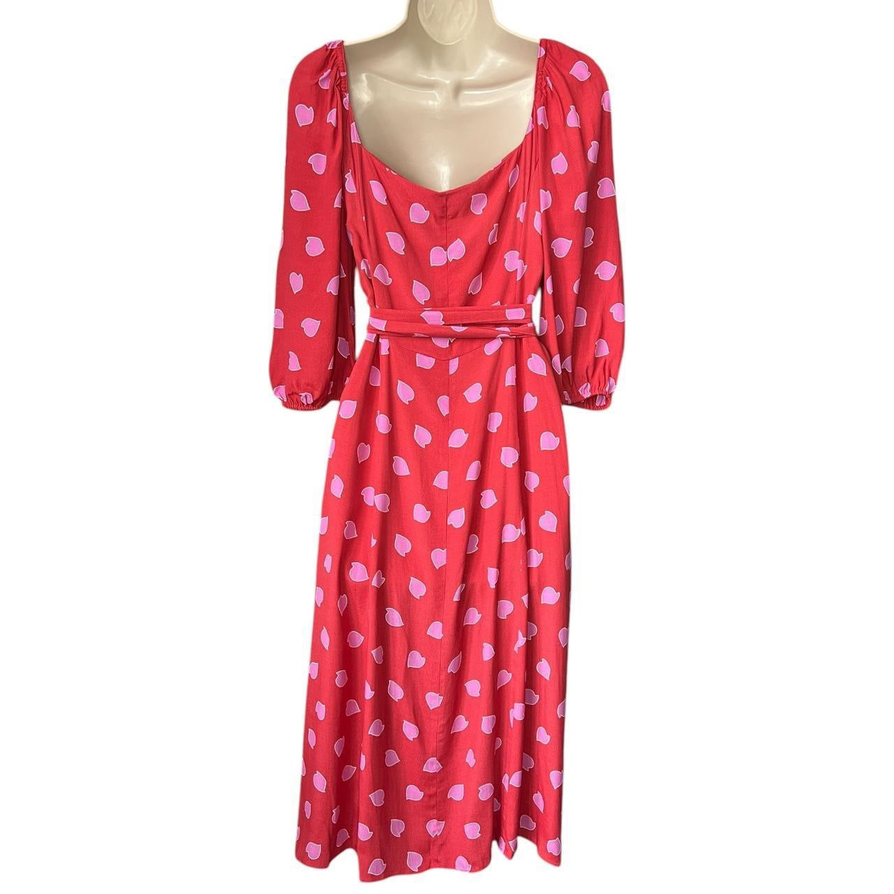 Diane Von Furstenberg Battista Petal Print Wrap Dress – US6 (UK10)