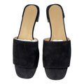 Dear Frances Minimalist Black Suede Block Heel Bridge Mules – EU 37