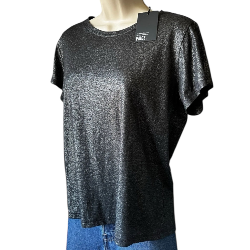 Paige Metallic Crew Neck T-Shirt - S – pre-loved
