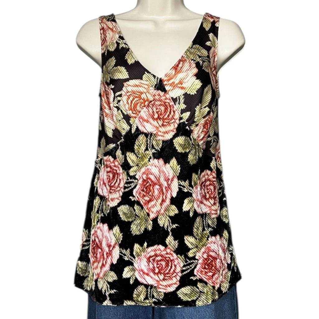 Paco Rabanne Sleeveless Velvet & Crepe Cami Top – FR36
