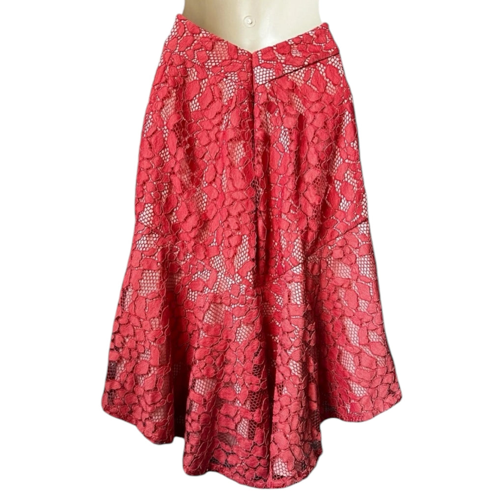 Alexis Asymmetrical Lace Mini Skirt – M – pre-loved
