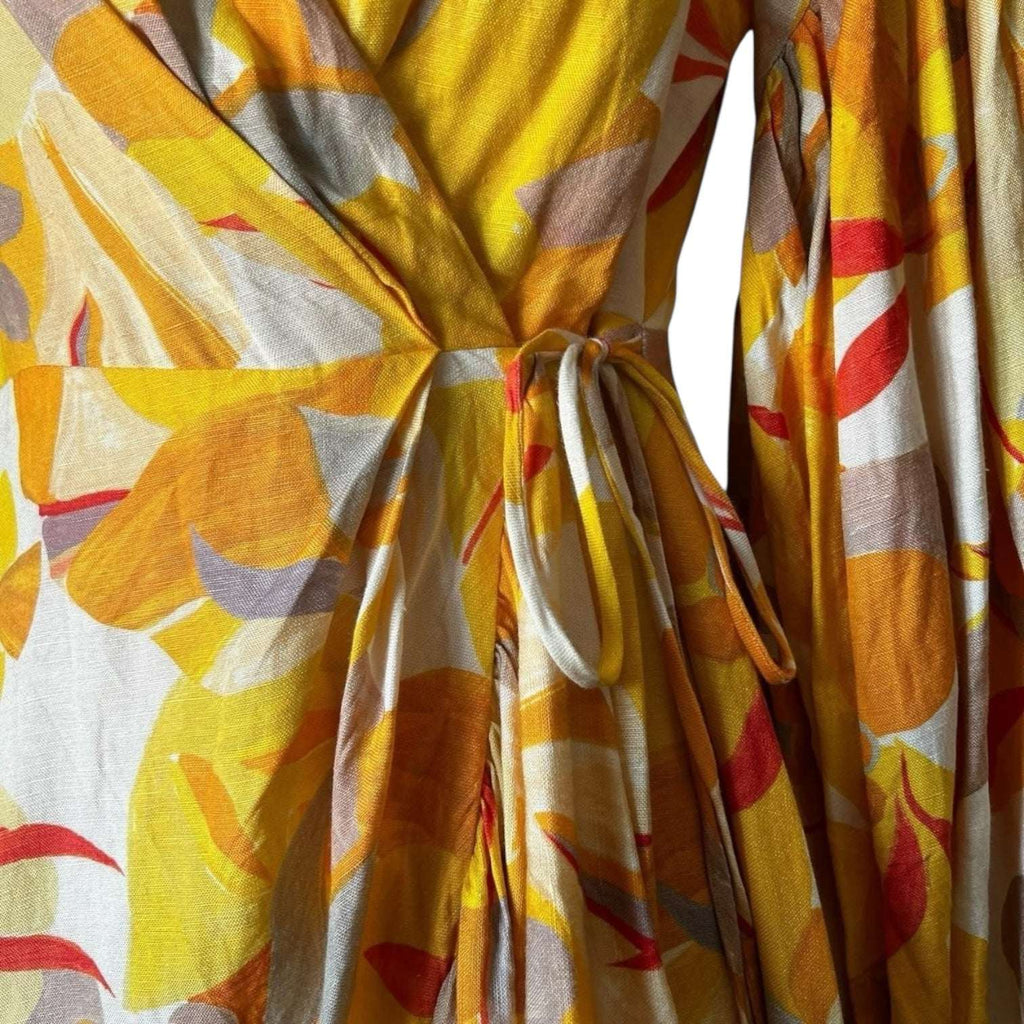 Acler Gallion Linen Wrap Maxi Dress – UK8 – pre-loved