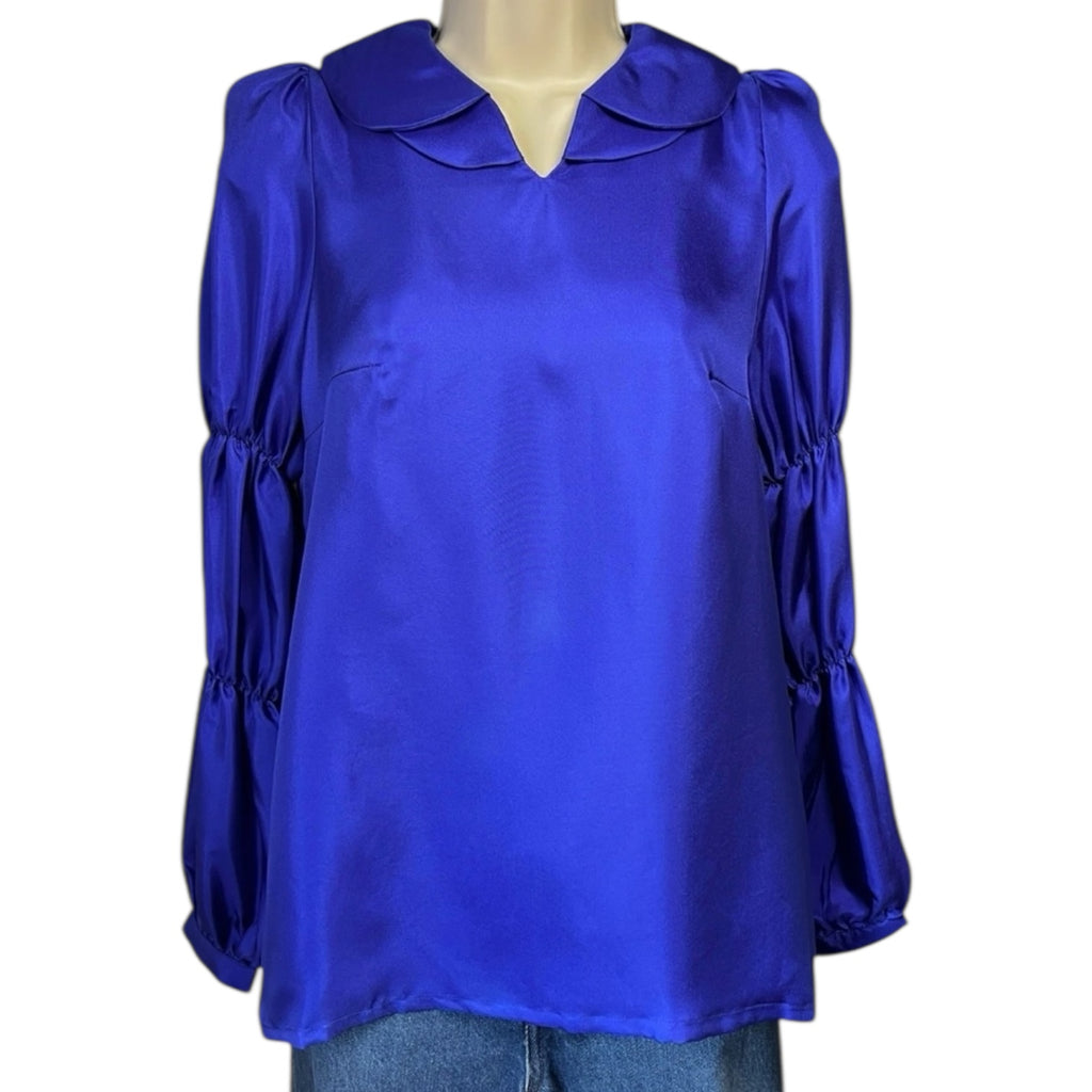 Lisou Ines Silk Peter Pan Collar Blouse – UK6 – pre-loved
