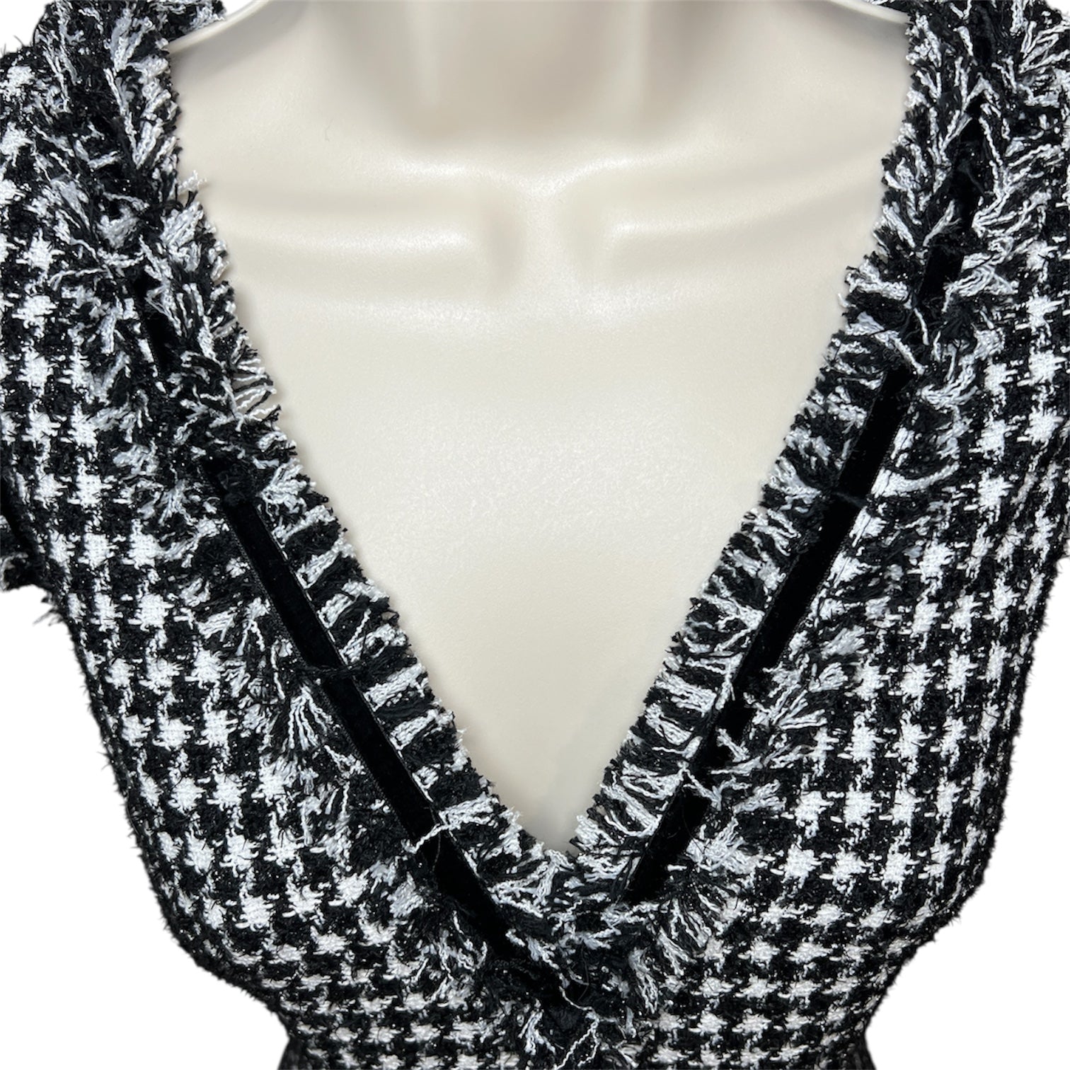 Kate Spade Dashing Beauty Houndstooth Tweed A-Line Dress – US12 – pre-loved