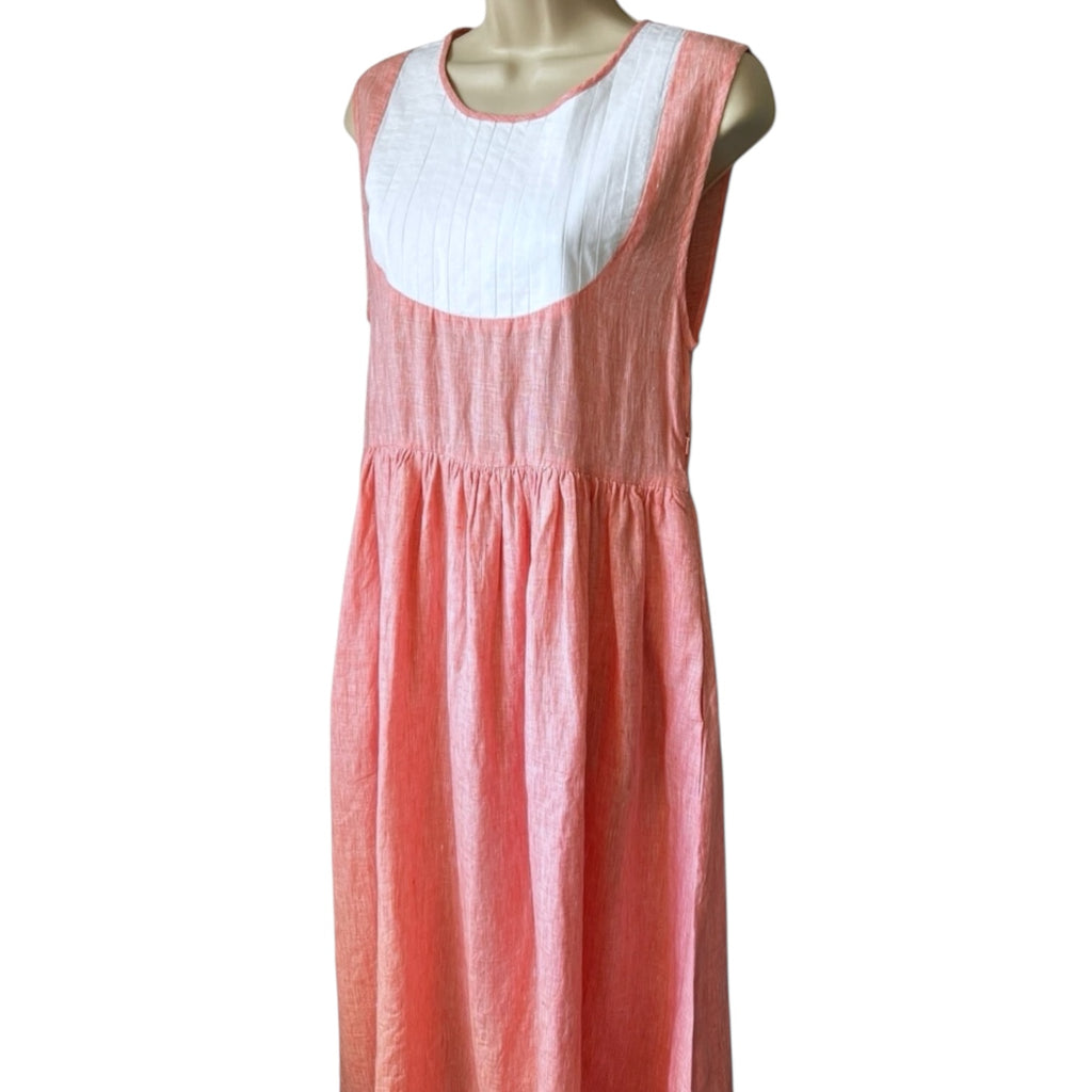 Seraphina Capri Linen Bib Midi Dress – S – pre-loved