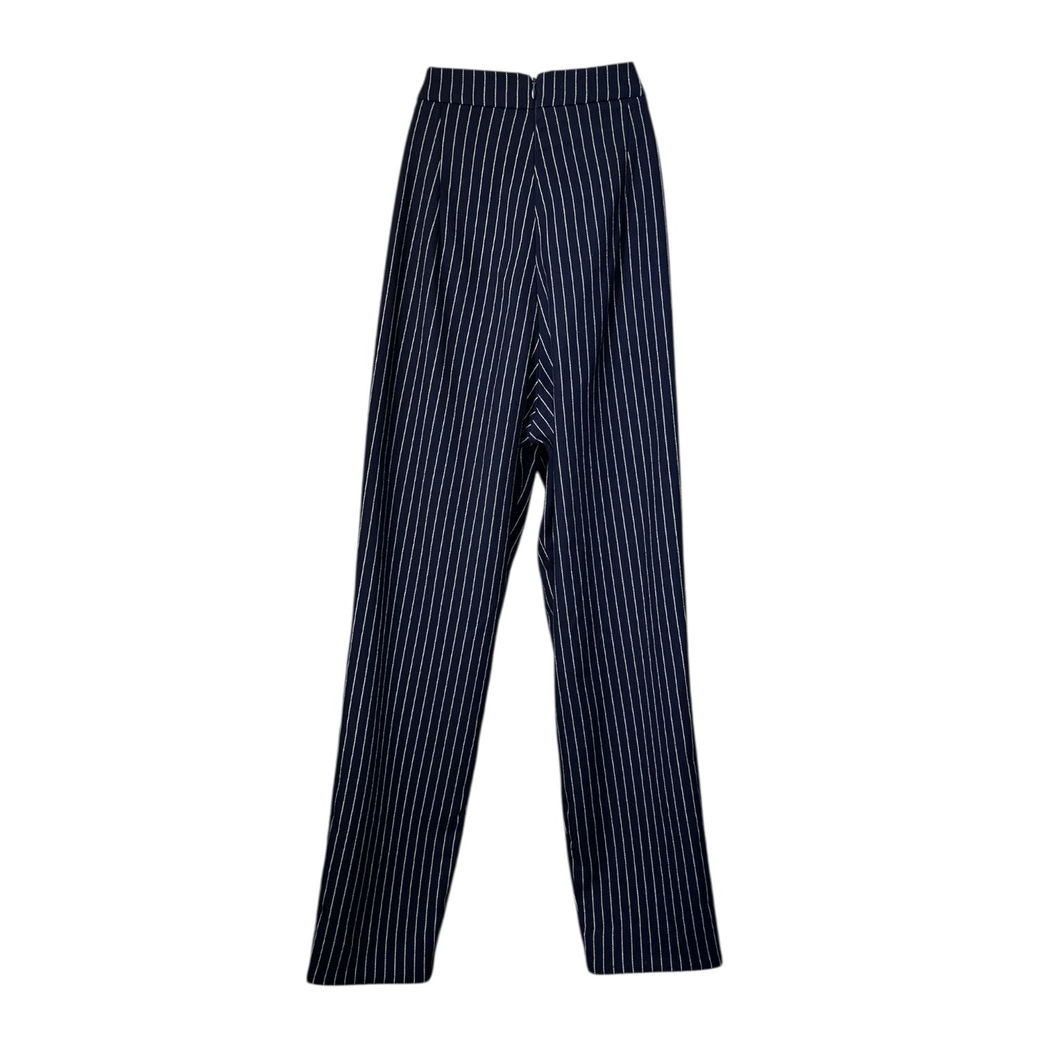 Solace London Wrap Pinstripe High Rise Trousers - UK10