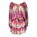 LoveShackFancy Silk Off-Shoulder Tiered Mini Dress – L – pre-loved