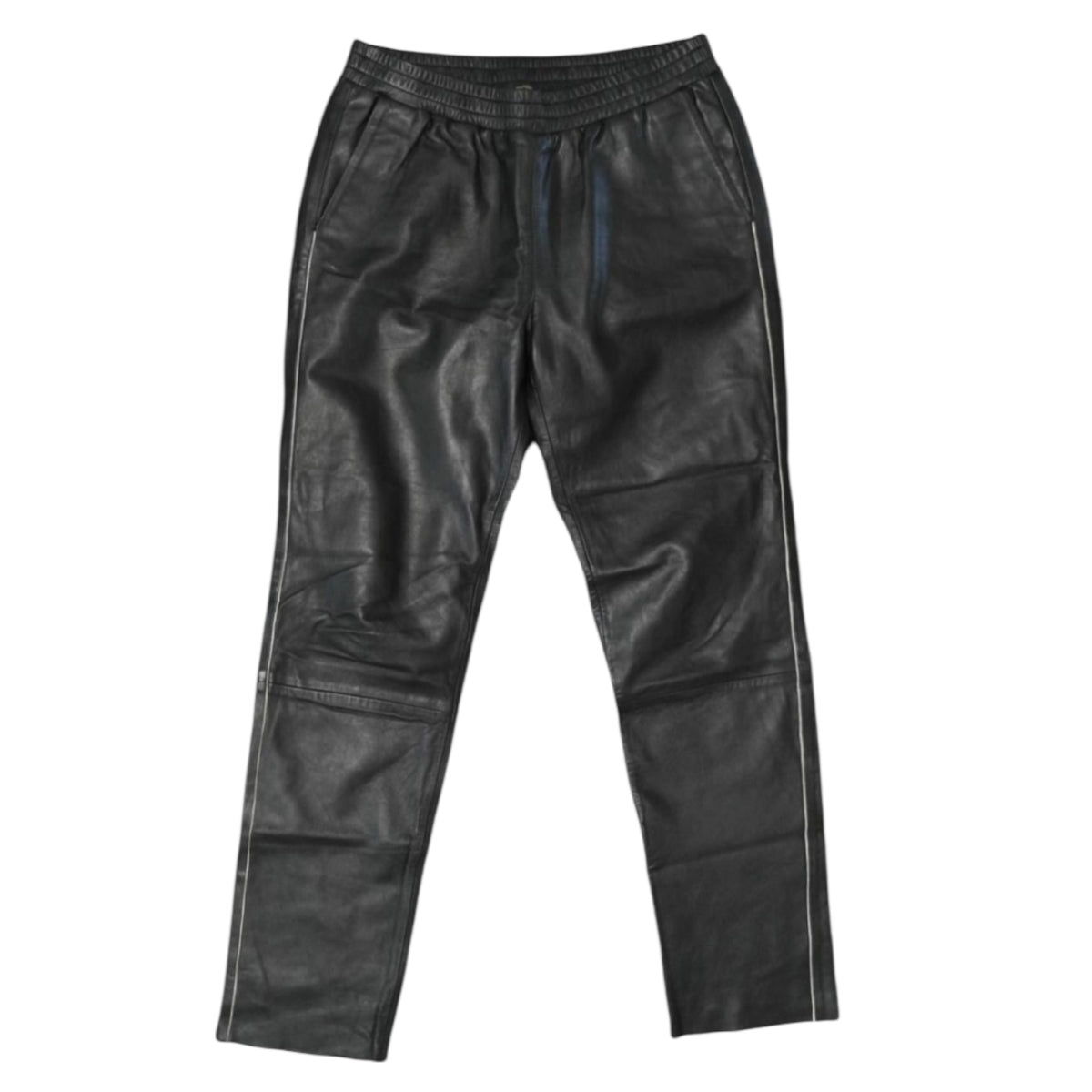Maje Leather Tuxedo Stripe Jogger Pants – UK8 (Based on Measurements) – pre-loved