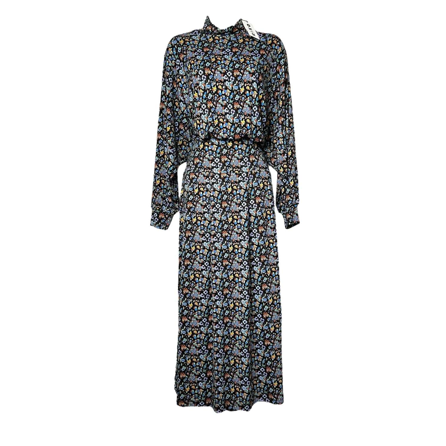 Rixo Marina Stretch Jersey Turtleneck Midi Dress – UK12 / M – pre-loved