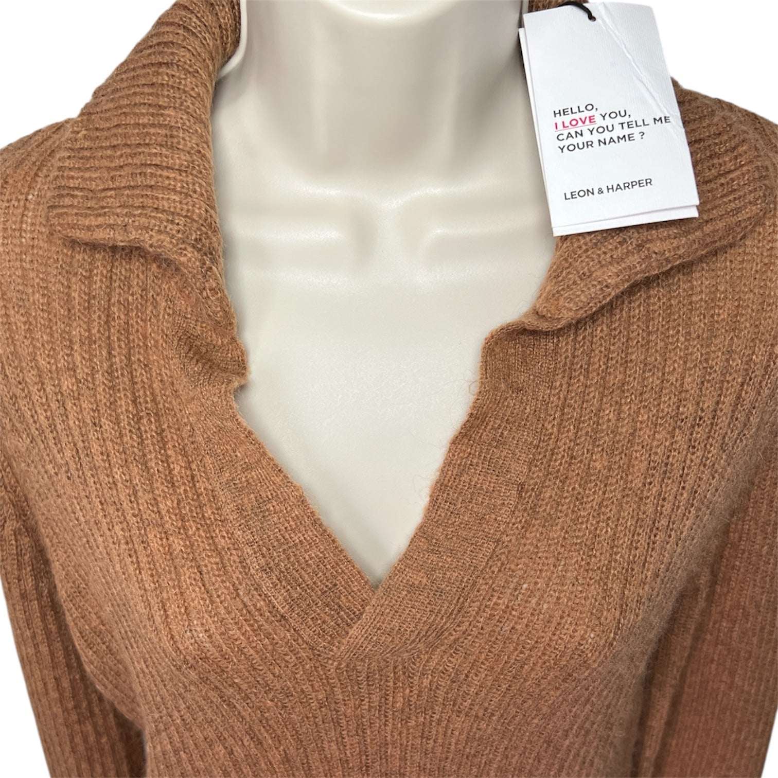 Leon & Harper Mohair Wool Blend Cropped Sweater – XS