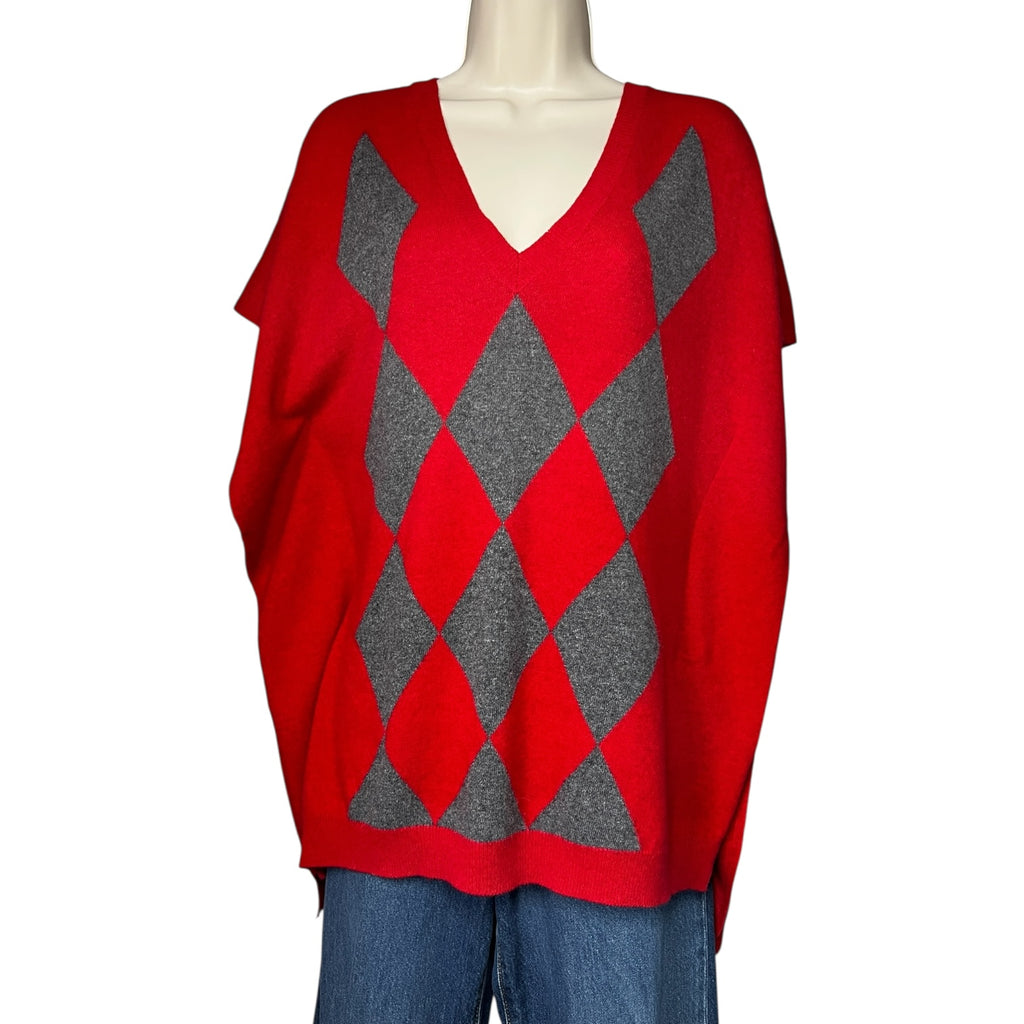Vintage Moschino Cheap & Chic Argyle Knit Vest – Wool-Cashmere, UK10 – pre-loved