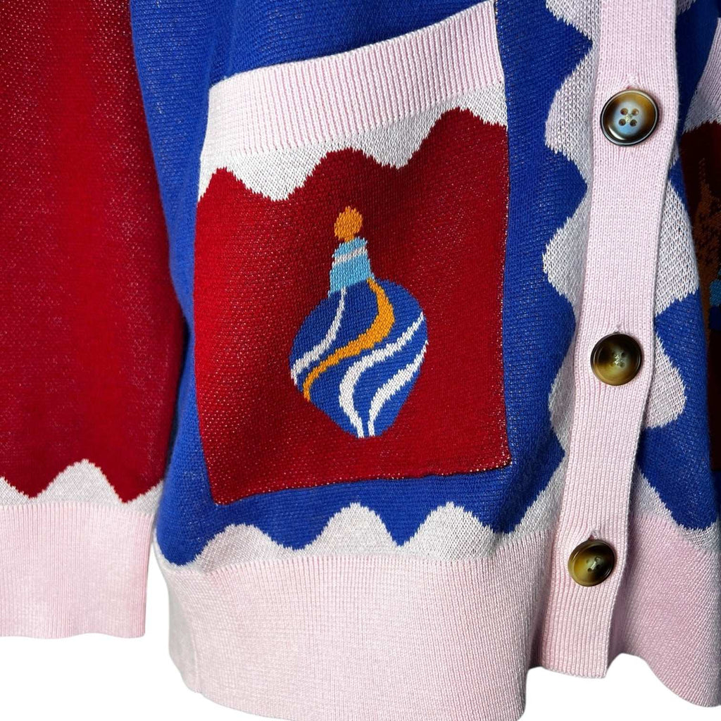 Paolita Mercury Knit Cardigan – Funky Stamp Print, L – pre-loved