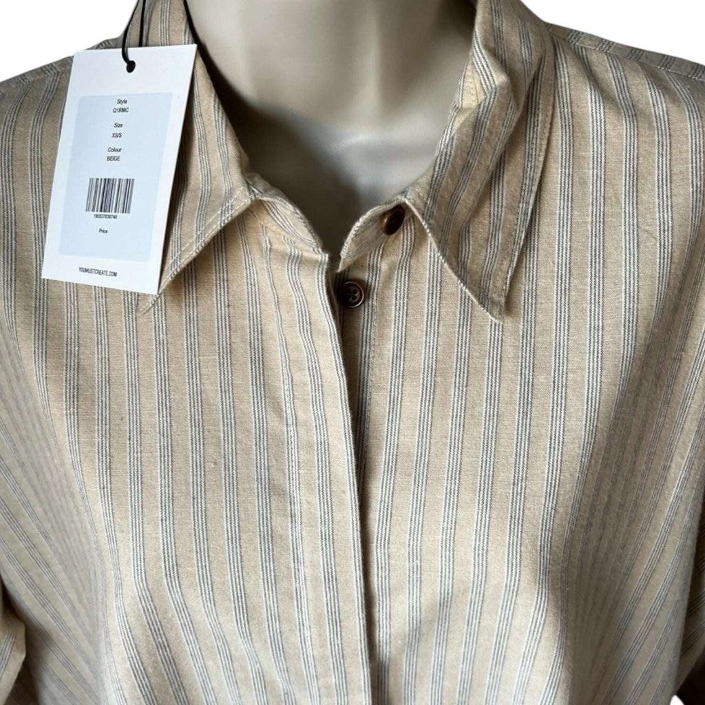 YMC Luna Tiered Linen Blend Shirt Dress – XS/S – pre-loved